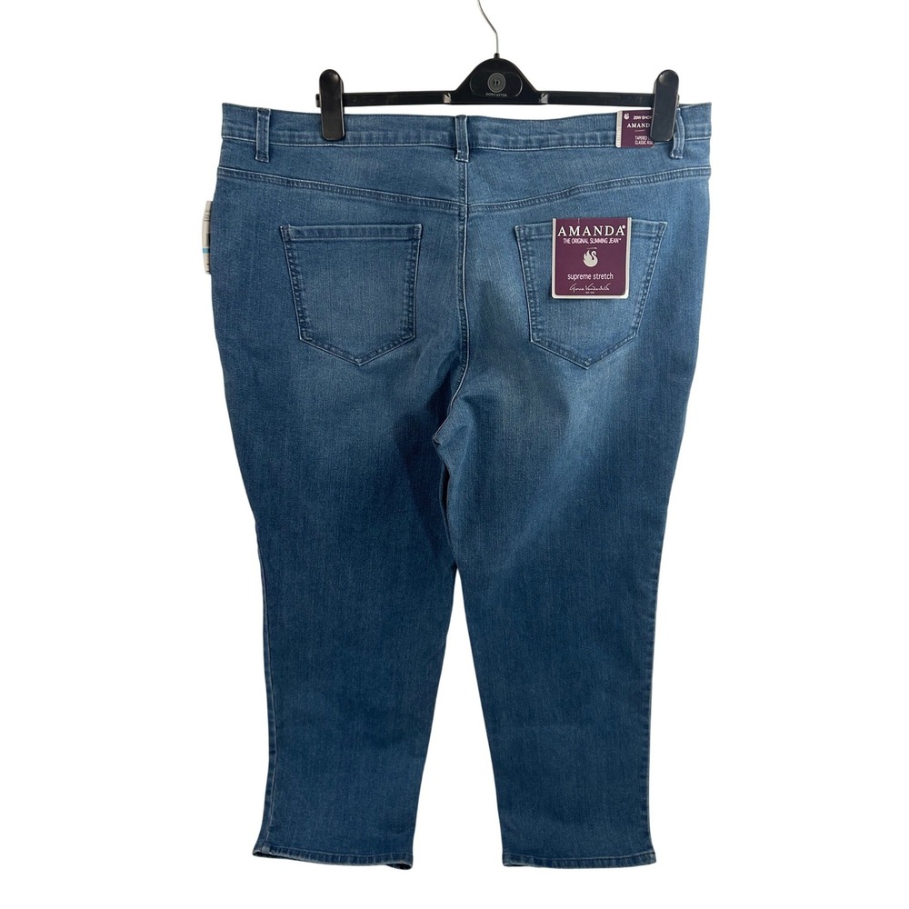 Gloria Vanderbilt Amanda Jeans 20W Short Blue Supreme Stretch Tapered Women